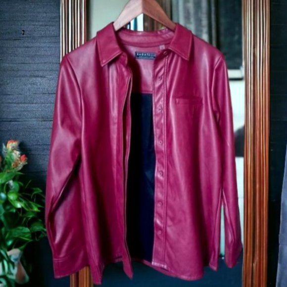 bagatelle Tops - Brand new! Bagatelle Collection Vegan Leather Shirt Jacket
